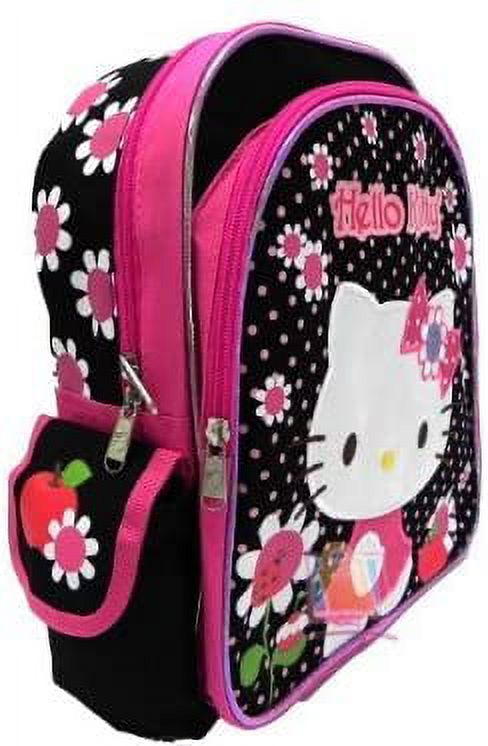 Hello Kitty Girl's Flowers Black/Pink 12 Backpack 05313 - image 2 of 2