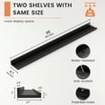 thumbnail image 3 of FLYJOE 48inch Picture Ledge, Floating Shelves Wall Mounted Set of 2, Photo Shelf for Decor,Black, 3 of 7