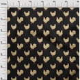 thumbnail image 3 of oneOone Cotton Silk Black Fabric Rooster Cock Craft Projects Decor Fabric Printed By The Yard 42 Inch Wide, 3 of 4
