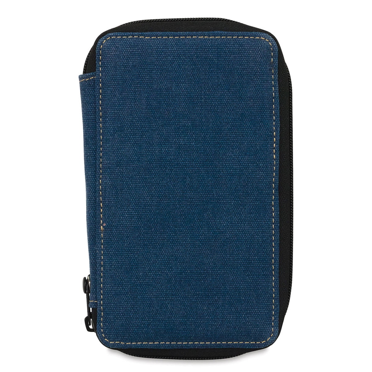 Global Art Canvas Pencil Case, 48-Pencil Capacity, Denim