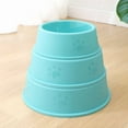 thumbnail image 5 of High quality solid color pet bowl Candy color Lightweight plastic single bowl Dog cat pet bowl Pet feeding bowl set, 5 of 9