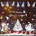 thumbnail image 5 of nvzhuang Christmas Window Clings White Snowflake Santa Snowman Reindeer Window Stickers Decorations for Home, 5 of 9