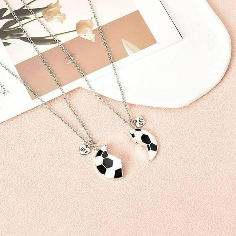 Football Friendship Necklaces for Best Friends Birthday