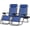 Blue, variant on NeoNiches Set of 2 Relaxing Recliners Patio Chairs Adjustable Steel Mesh Zero Gravity Lounge Chair Beach Chairs with Pillow and Cup Holder (Yellow Stripe)
