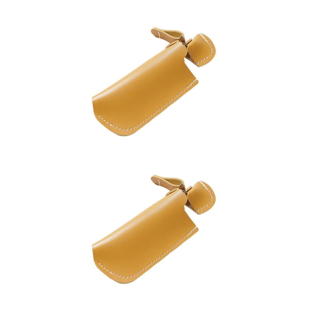 Soidarity Funda de cuero PU para encendedor antigolpes con tapa a prueba de viento para cocinar al aire libre, senderismo, barbacoa, funda protectora para No.01 2piezas Soidarity CBP184873