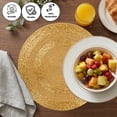 thumbnail image 2 of Pack of 4 Handcrafted Glass Beaded Placemats - Elegant Round Table Mats for Dining Décor (Sparkle Gold), 2 of 9
