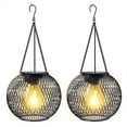 thumbnail image 1 of 2 Piezas Linternas Solares Al Aire Libre Luces Solares Colgantes Iluminación LED Decorativa Luz de Árbol Impermeable de Metal, 1 of 5