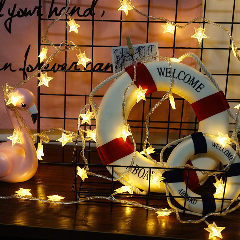 Christmas LED Star String Lights, 19.68FT 40LED String Lights Indoor/Outdoor Waterproof Decorative Light, Starry Fairy String Lights for Bedroom, Garden, Christmas Tree, Wedding, USB power, I0959 - image 5 of 7