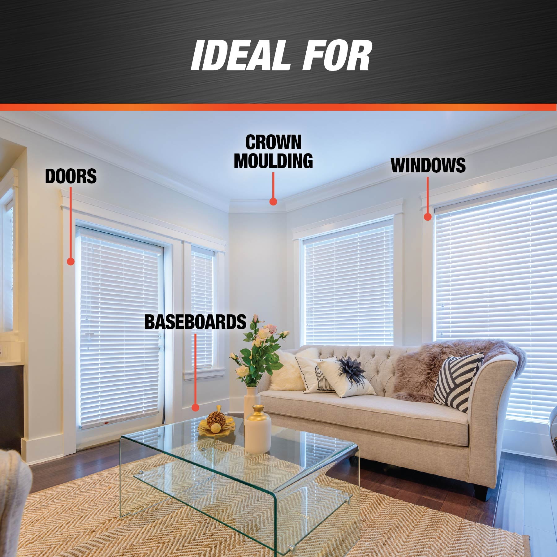 DAP Dynaflex 230® Premium Elastomeric Caulking Sealant. Advanced Latex Formula with Silicone-like Toughness, Indoor/Outdoor, Cartridge, White, 300 ml