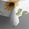 thumbnail image 4 of White Daisy Green Leaf Sunflower Pattern Rectangle Tablecloth 60"x120",Waterproof Polyester Rectangle Table Cloth, Wipeable Spillproof Polyester Tablecloth for Dining, Camping, Indoor and Outdoor, 4 of 6