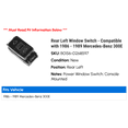 thumbnail image 2 of Rear Left Window Switch - Compatible with 1986 - 1989 Mercedes-Benz 300E 1987 1988, 2 of 2