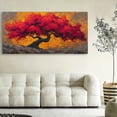 thumbnail image 5 of Canvas Wall Art for Living Room - Large Red Tree of Life Canvas Prints, Modern Abstract Nature Painting Wall Decor for Bedroom Bathroom and Office, 5 of 7