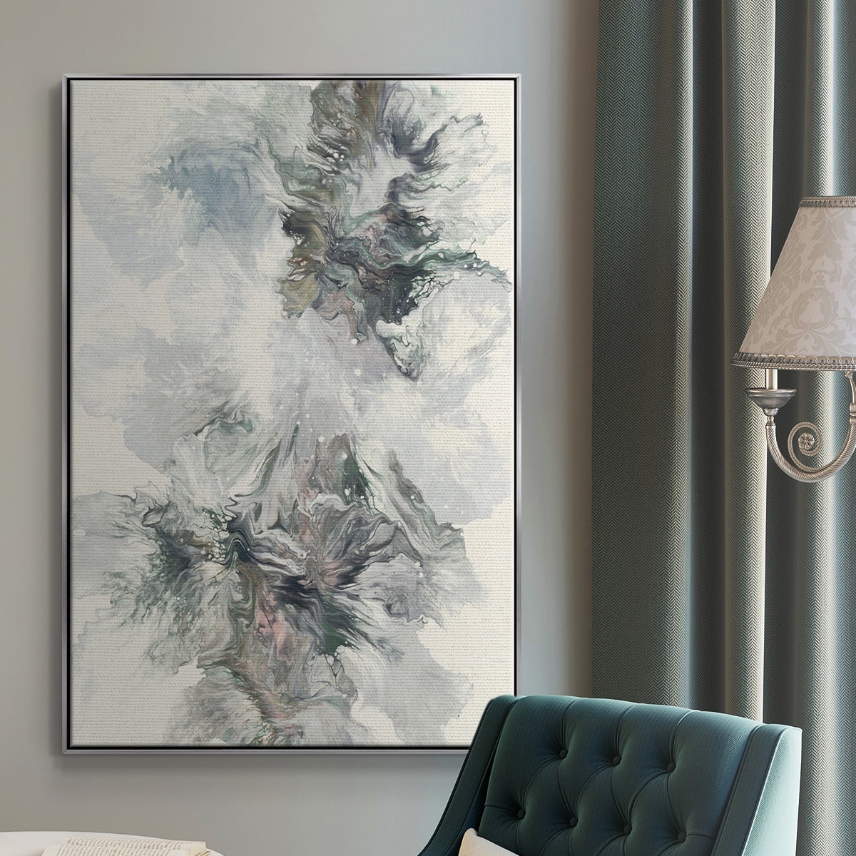 Dancing With Passion Framed Premium Gallery Wrapped Canvas - Ready to Hang - 27 x 41 - Silver Floating Frame