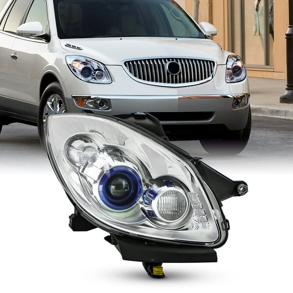 AKKON - Fits 2008-2012 Buick Enclave [HID/Xenon Type] Projector Chrome Headlight Passenger Right Side w/AFS Replacement