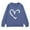 Navy, variant on YunPes Kids Crewneck Fleece Pullover Tops Cute Heart Print Sweatshirts for Teen Girls Casual Cozy Tops Fall Winter Trendy Clothes