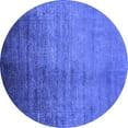 thumbnail image 1 of Ahgly Company Indoor Round Oriental Blue Industrial Area Rugs, 4' Round, 1 of 4