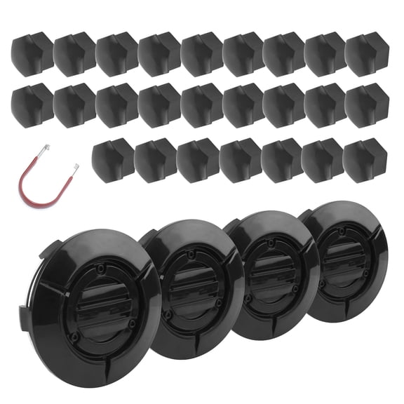 RhinoTuning OD 83MM/3.27" ID 76mm/2.99" Car Hub Hubcap For ALL 2024 CYBERTRUCKS 4Pcs HubCap with 25Pcs Nut Covers