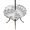 Gray, White, Charcoal, variant on Round Outdoor Tablecloth with Umbrella Hole and Zipper, Burgundy Leaves Tablecloth with Elastic Waterproof, Summer Farmhouse Botanical Leaf Branch Patio Table Covers for 55" - 60" Picnic Pool Tables