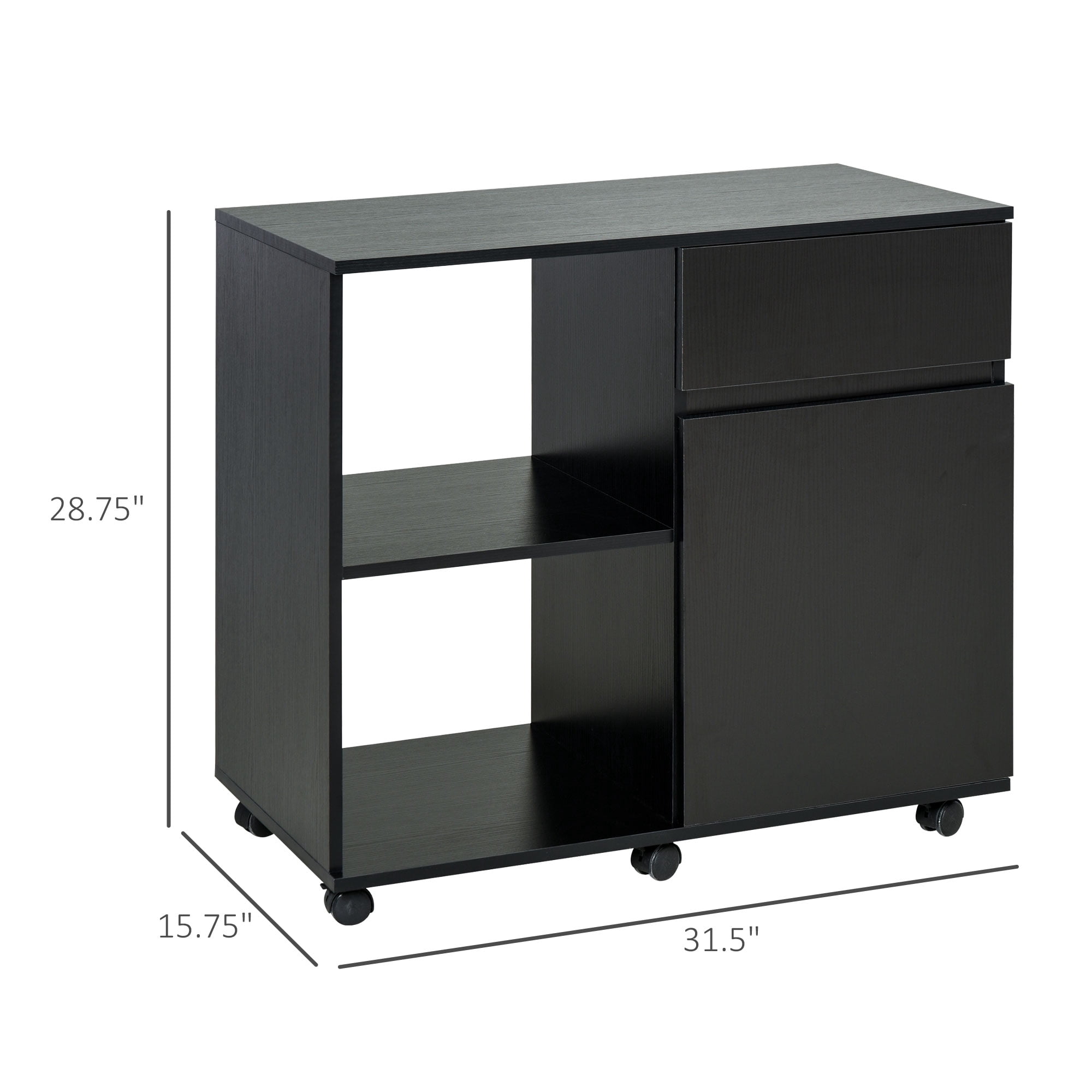 Pawhut Large Double Rolling Metal Bird Cage House with Removable Metal Tray, Storage Shelf, Wood Perch, Food Container