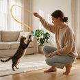 thumbnail image 5 of Interactive Cat Teaser Wand Toy with Feather Attachment Flexible Rod Cat Play Stick Toy for Indoor Cats Exercise Training Hunting Instinct Kitten Entertainment Pet Supplies, 5 of 6