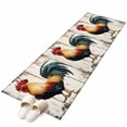thumbnail image 2 of Farmhouse Rooster Runner Rug 2x6 FT,Non Slip Hallway Rugs,Vintage Farm Animals Green Red Washable Soft Floor Carpet Non-Shedding Throw Runner Carpet Long Rug for Entryway Kitchen Bedside Sliding Door, 2 of 8