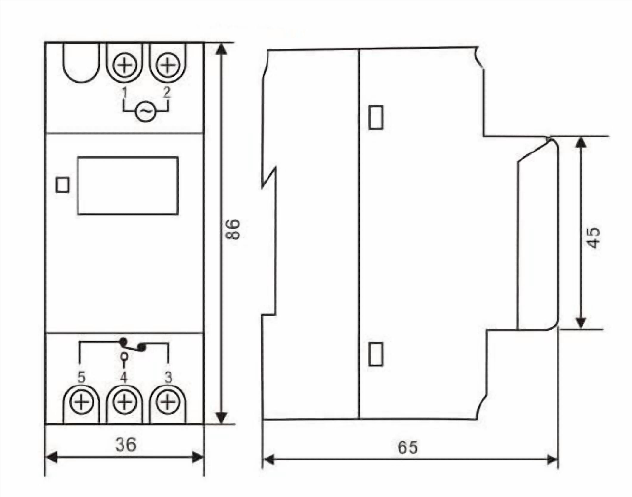 ATO 20A Digital Timer Switch 220V AC, 35mm DIN Rail - 16 ON/OFF for Lighting, HVAC & Industrial Equipment