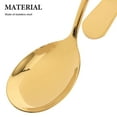 thumbnail image 3 of VORCOOL 3Pcs Stainless Steel Golden Salad Serving Spoons with Ergonomic Curved Handle, 3 of 8
