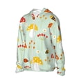 thumbnail image 2 of Pofeuu Mushroom Bee Print Sun Protection Outdoor Lightweight Full Zip UV Cooling Hoodie Long Sleeve Summer Clothing for Outdoor Hiking-Small, 2 of 5