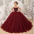 thumbnail image 3 of Girl Tulle Flower Dress for Wedding Lace Applique Princess Pageant Dresses Long Girls Party Ball Gow, 3 of 6