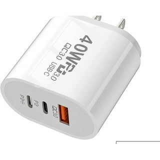 USB C Wall Charger 40W, 2 Pack Dual Port 20W PD 3.0 Type C Fast Charging  Block, Durable Compact Power Adapter for iPhone 11/12/13/14/15/Pro Max