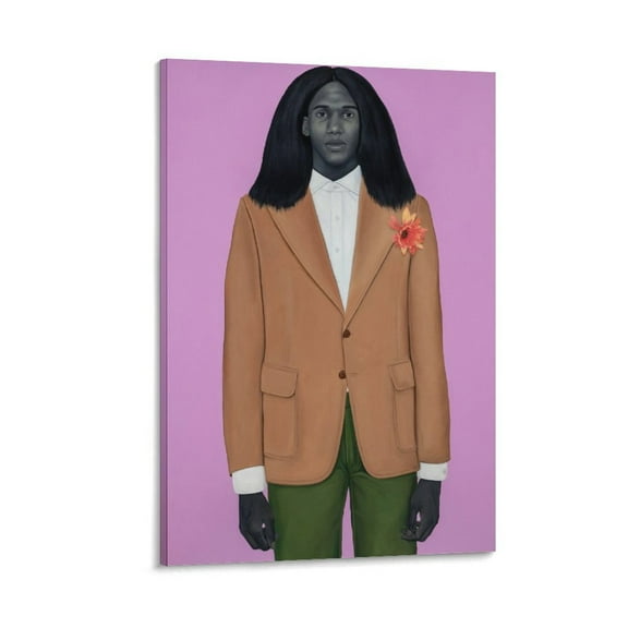 Amy Sherald-When I Let Go of What I Am, I Become What I Might Be (Self-imagined Atlas) ( 2018) Poster Decorative Painting Canvas Wall Art Living Room Posters Bedroom Painting 16x24inch(40x60cm)