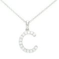thumbnail image 2 of .925 Sterling Silver Cubic Zirconia Initial Pendant -C, 2 of 5