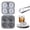 Gray, variant on ZOURIH Golf Ice Cube Tray 3D,Black Ice Ball Cube Mold for Cocktails,Bourbon,Brandy,Whiskey Gifts for Men,Silicone Fun Shapes,Black