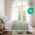 thumbnail image 3 of THD Winston - 3 Piece Full Queen Size Quilt Set, Lightweight Queen Bedspread Coverlet Set (Full/Queen, Sage Green), 3 of 8