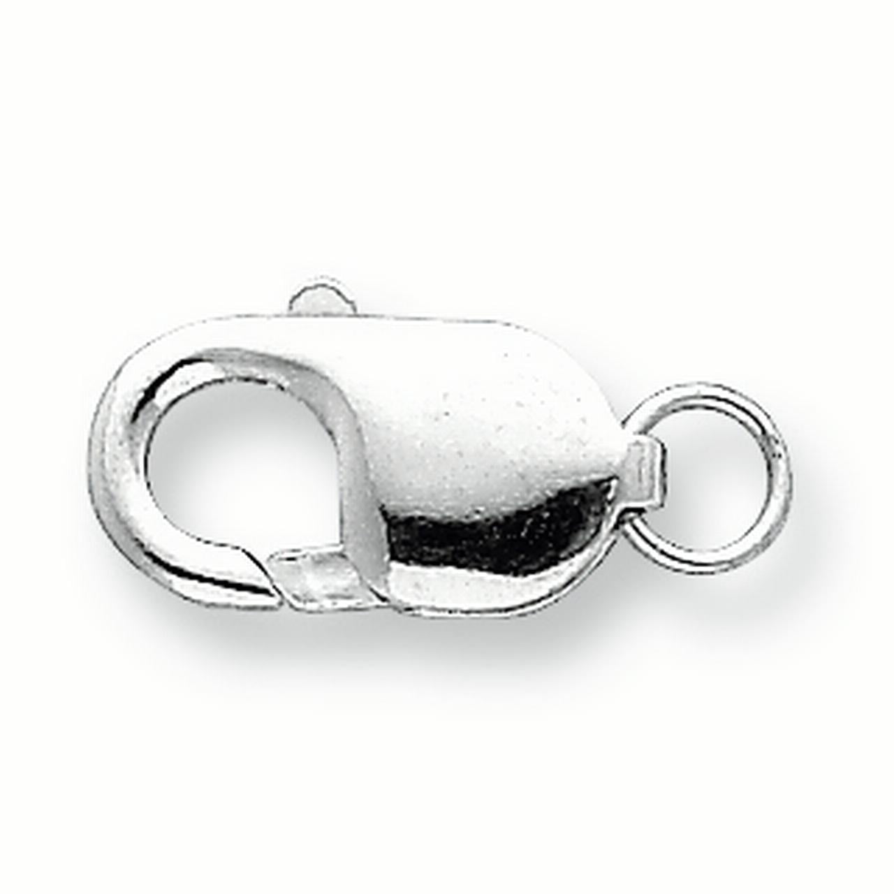 Pack Of 3 Sterling .925 Silver Strong Oval Lobster Claw Trigger Clasps With Ring 