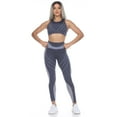 thumbnail image 5 of White Mark Women's High-Waist Reflective Piping Activewear Sports Leggings, 5 of 5
