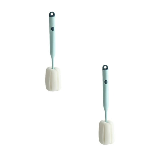 Soft Bottle Brush, Bottle Scrubber,10.82 Inch Long Handle Cup Cleaner Brush Sponge, Detachable Handle Portable Sponge Cleaning Brush for Cups Glasses Water Bottles Baby Bottles and Vacuum Flasks