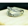 thumbnail image 3 of Wedding Enhancer Wrap Moissanite White Round Cut 1.50 Ct 14K White Gold Plated, 3 of 3