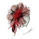 thumbnail image 1 of Tocado Vintage Sonducket para mujer negro+rojo velo de malla diadema clip, 1 of 6