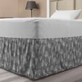 thumbnail image 1 of Forest Bed Skirt, Nature Eco Pattern with Winter Woodland Deciduous Trees, Elastic Bedskirt Dust Ruffle Wrap Around for Bedding Decor, 4 Sizes, Dimgray White, by Ambesonne, 1 of 2