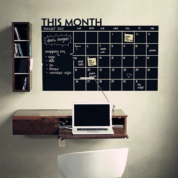 Mes nuevo Plan calendario pizarra MEMO pizarra vinilo pared pegatina Vogue Likrtyny Para estrenar