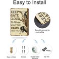 thumbnail image 3 of Vintage metal sign "Keep Gate Closed No Matter What The Goats Tell You! - 12x8inch Decorative Sign for Farmhouse Kitchen Wall Decor", 3 of 6