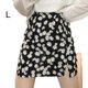 thumbnail image 3 of Guardurnaity de mujer Estampado de flores corta de cintura alta Split A-line Girl Cloth Prendas para la parte inferior del cuerpo negro L Guardurnaity AP001947-03, 3 of 6