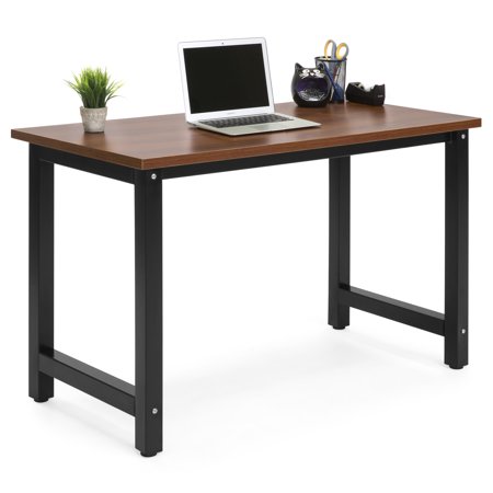 Best Choice Products Large Modern Computer Table Writing Desk Workstation for Home and Offce - (Best Contacts For Computer Work)