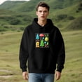 thumbnail image 3 of Men's Long Sleeve Hoodie Pullover Sweatshirt with Front Pocket Colorful Graphic Design: Umbrella Tree Golf Bag Flower, 3 of 7