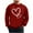 Red, variant on Timegard Valentines Sweatshirts for Men Print Loose Lightweight Long Sleeve Crewneck Pullover Tops S-3xl