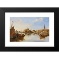 thumbnail image 2 of Edward Pritchett 18x13 Black Modern Framed Museum Art Print Titled - Gondolas and Fishing Boats at the Mouth of the Grand Canal, Venice, 2 of 5