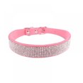 thumbnail image 1 of Strass Chien Collier Mignon Mousseux Doux Cuir Daim Chien Chat Collier Cristal Chien Chiot Collier, 1 of 5