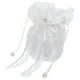 thumbnail image 4 of Bolso de mano de satén con perlas y diamantes de imitación para dama de honor (blanco leche), 4 of 7
