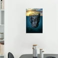 thumbnail image 4 of Success Inspirational Wall Art Motivation Entrepreneur Quotes Canvas Painting Skull Island Pictures Posters and Prints Artwork Modern Inspiring Office Living Room Gym Decorations Framed 12x18, 4 of 6